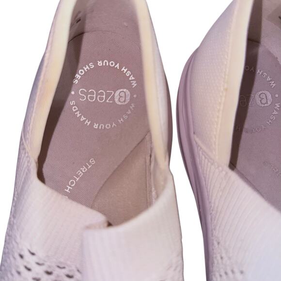 Naturalizer BZees Charlie White Knit Slip-on Comfort Sneaker size 9M - Picture 7 of 10